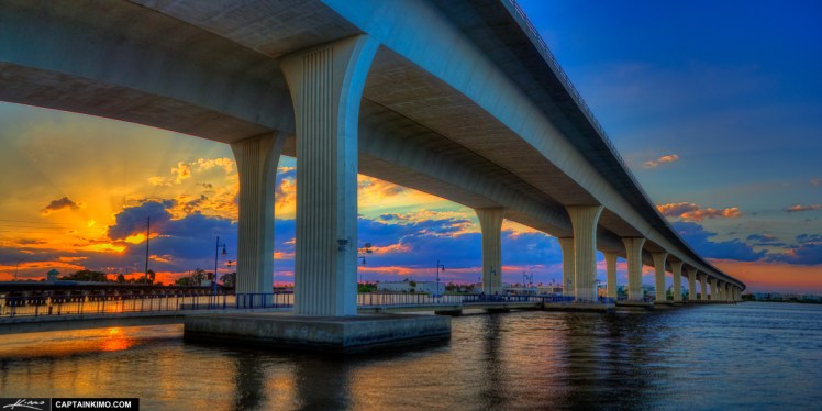 Sunset at Roosevelt Bridge Stuart Florida